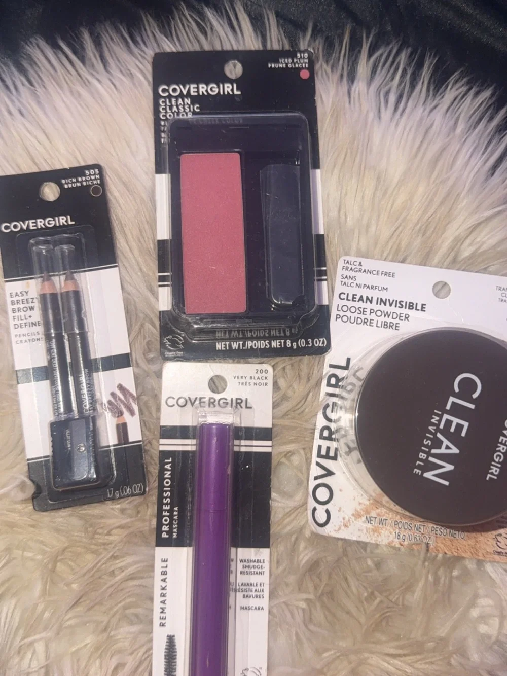 COVERGIRL Pink Blush, Mascara, Powder & Eye Pencils Set